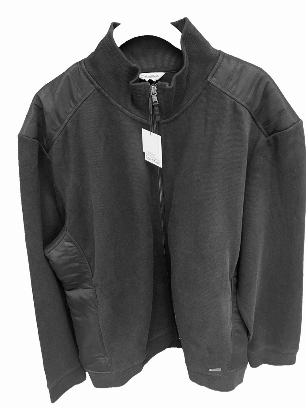 Calvin Klein Black Full-Zip Sweater